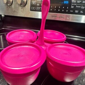 Tupperware condiment caddy